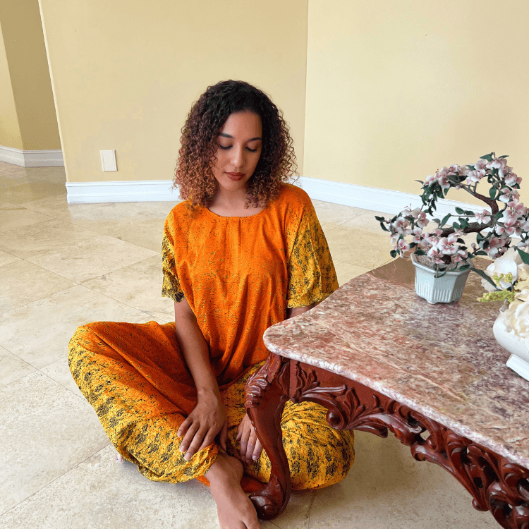 Kushetic Somali Baati - Orange color